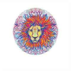 Lion Head Wooden Puzzle Creative Special Shapes Adult Party Games