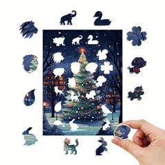Christmas Animal Puzzle for Adults - Holiday Entertainment