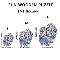 Cat Puzzle Painting Wooden Magic Puzzles Kids Adults Animal Games Montessori Toy