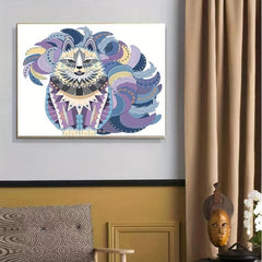 Cat Puzzle Painting Wooden Magic Puzzles Kids Adults Animal Games Montessori Toy