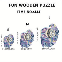 Cat Puzzle Painting Wooden Magic Puzzles Kids Adults Animal Games Montessori Toy