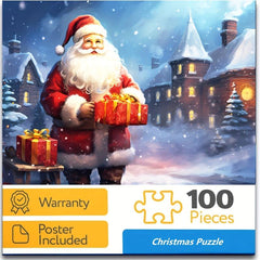 100Pcs Santa Xmas Jigsaw Puzzle Educational Toy