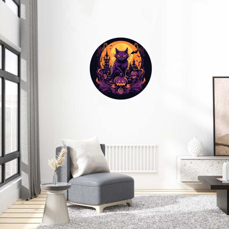 Halloween Cat Wooden Puzzles Unique Shape High Quality Mother Love Adult Puzzles