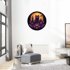 Halloween Cat Wooden Puzzles Unique Shape High Quality Mother Love Adult Puzzles