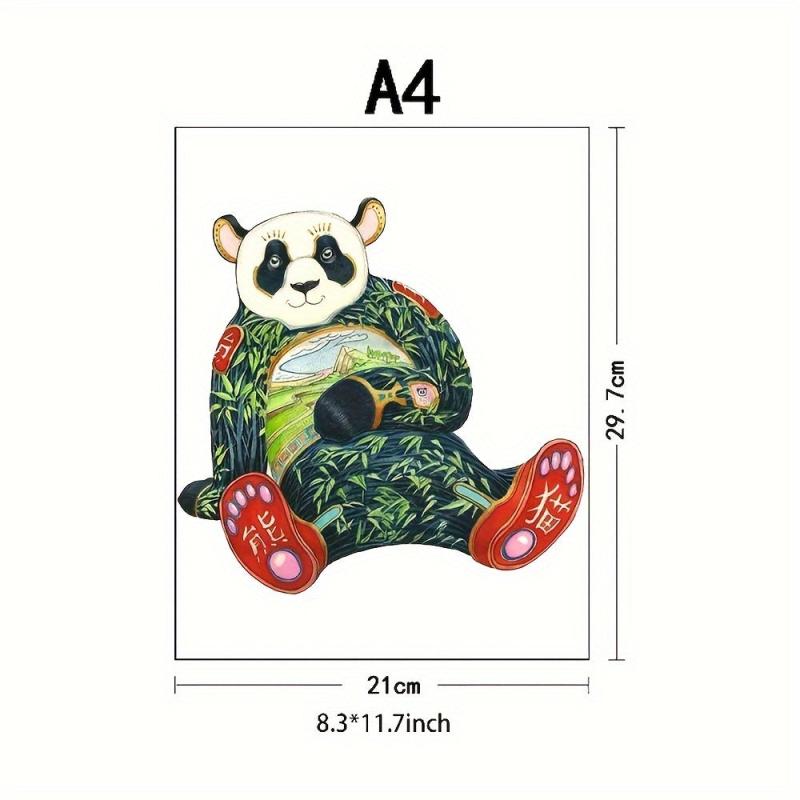Panda Wooden Jigsaw Puzzle - Creative Assorted Special Shapes