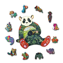 Panda Wooden Jigsaw Puzzle - Creative Assorted Special Shapes