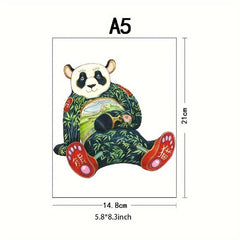 Panda Wooden Jigsaw Puzzle - Creative Assorted Special Shapes