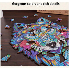 Educational Wooden Wolf Puzzle Board Toy