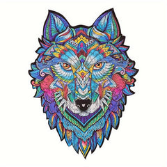 Educational Wooden Wolf Puzzle Board Toy