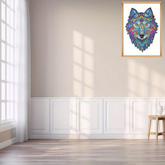Educational Wooden Wolf Puzzle Board Toy