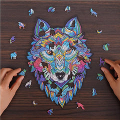 Educational Wooden Wolf Puzzle Board Toy