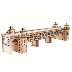 Wooden 3D Bridge Puzzle Educational Toy Gift for Students
