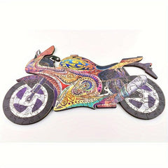High Difficulty Wooden Motorcycle Puzzle Toy