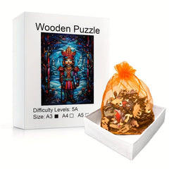 Animal Shape Wooden Puzzle Toy - Brain Teaser for Adults