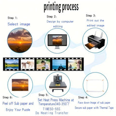 10 Sets Blank Puzzle Heat Press DIY Puzzle Blanks Custom Puzzles