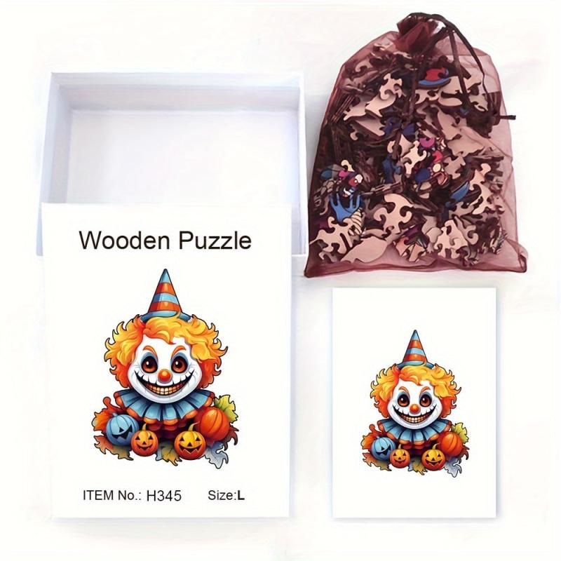 Christmas Wooden Puzzle Irregular Shape Christmas Gift Adult Stress Reduction