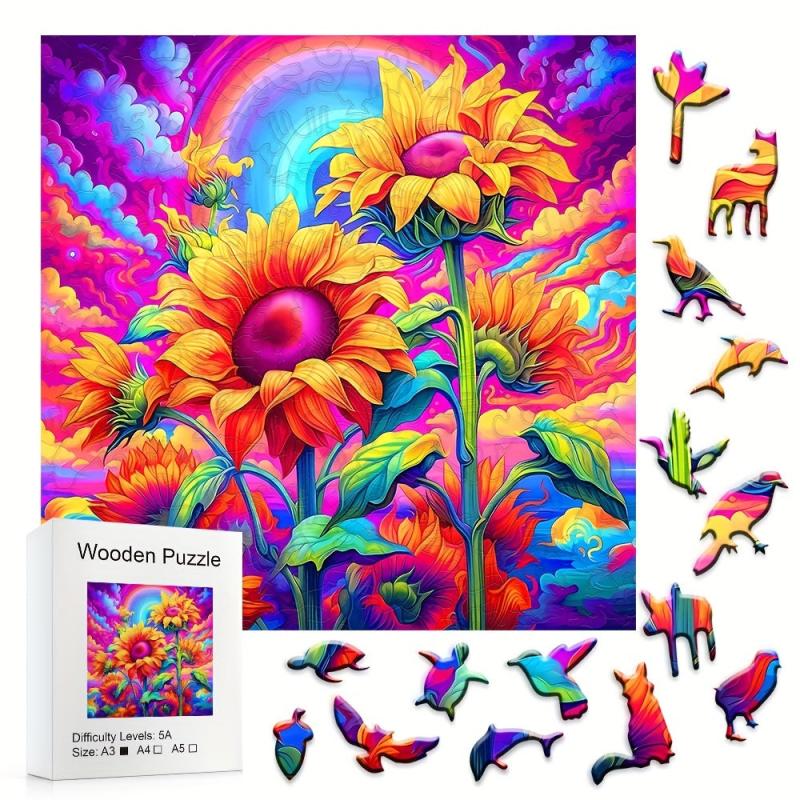 Challenging Sunflower Puzzle Toy for Adults