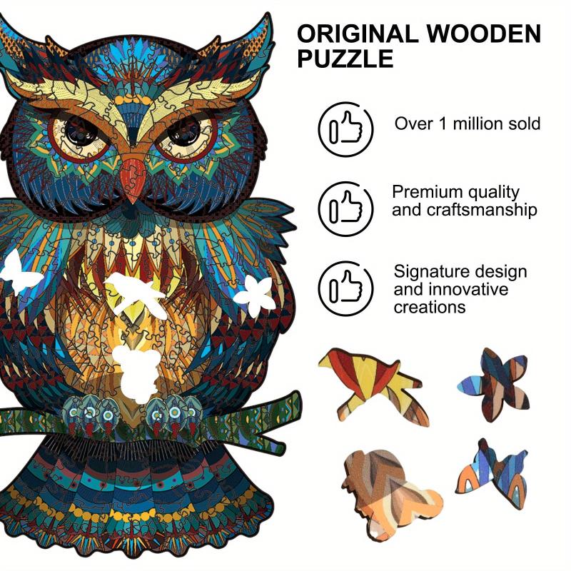 100pcs Butterfly Puzzle Wooden Animal Shape Puzzle For Family Game