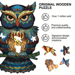100pcs Butterfly Puzzle Wooden Animal Shape Puzzle For Family Game