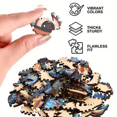 100pcs Butterfly Puzzle Wooden Animal Shape Puzzle For Family Game