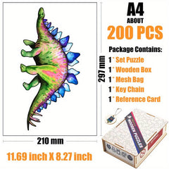 Stegosaurus Wooden Puzzle with Box
