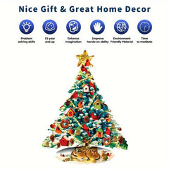 Christmas Tree Wooden Puzzle Art - Christmas Theme Jigsaw Puzzle