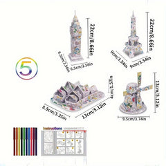 3D Stereoscopic Puzzle Kit DIY Graffiti Art Toy - Stress Relieving