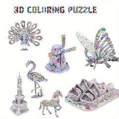 3D Stereoscopic Puzzle Kit DIY Graffiti Art Toy - Stress Relieving