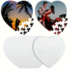 10 Sets Sublimation Blanks Heart Puzzle 75pcs DIY Blank Puzzle