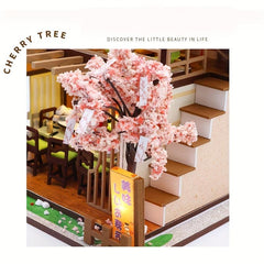 DIY Mini Sushi Shop Dollhouse Kit - 3D Puzzle Room - Assembled Model