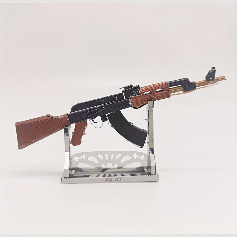 Metal Glue 3D DIY Puzzle Colorful AK47 Gun Model Educational Toy