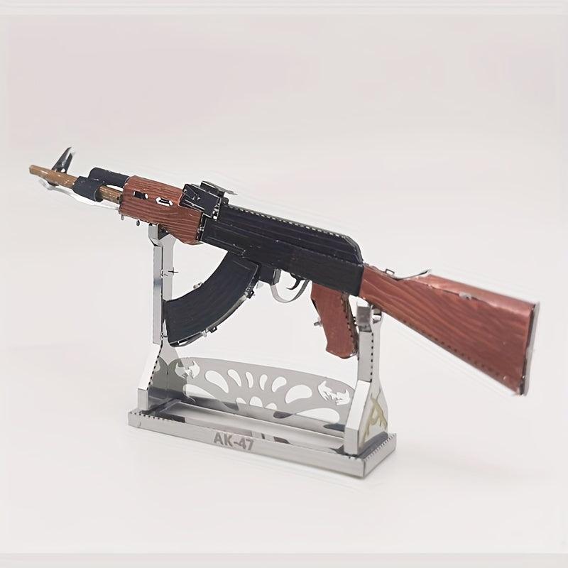 Metal Glue 3D DIY Puzzle Colorful AK47 Gun Model Educational Toy