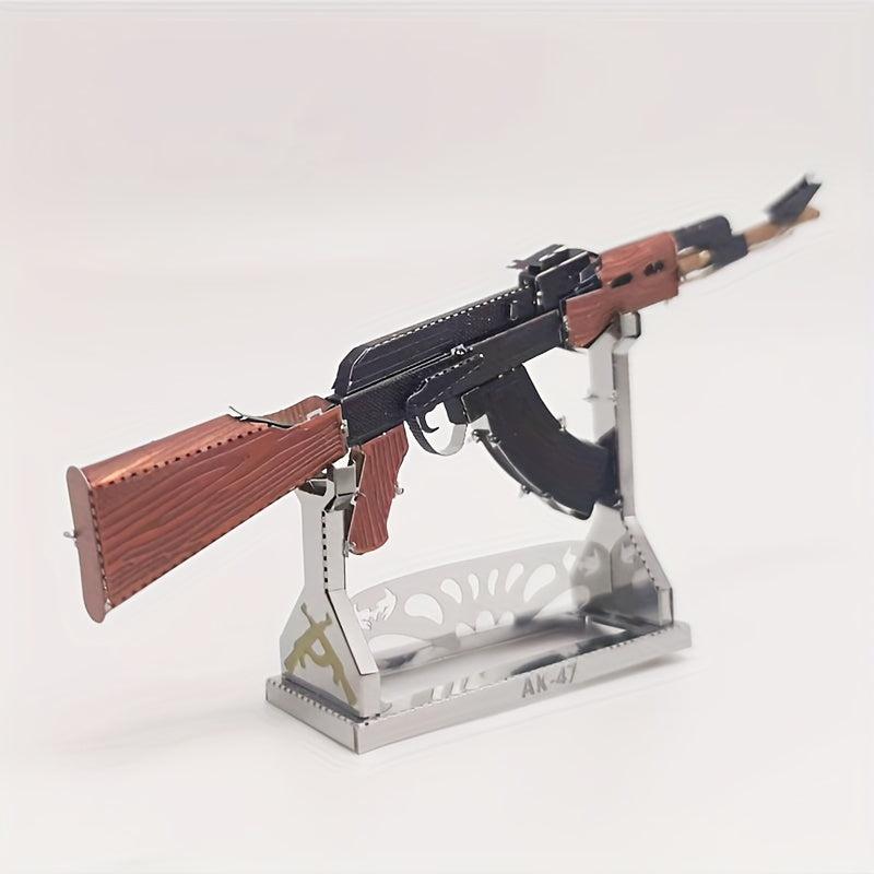 Metal Glue 3D DIY Puzzle Colorful AK47 Gun Model Educational Toy