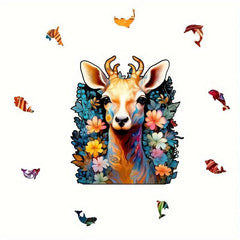Deer Wooden Puzzle Special Shapes Adult Birthday Games