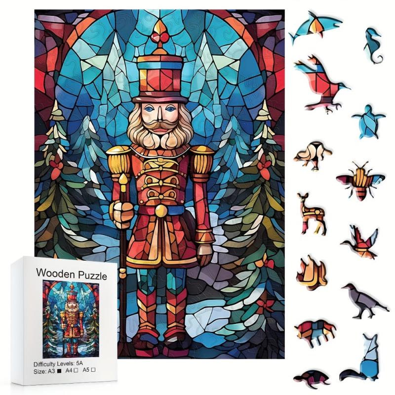 The Nutcracker Puzzle Irregular Shape Wooden Brain Teaser Toy