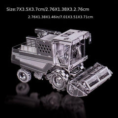 Metal 3D Puzzle DIY Engineering Vehicle Tractor Harvester Sugarcane