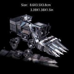 Metal 3D Puzzle DIY Engineering Vehicle Tractor Harvester Sugarcane