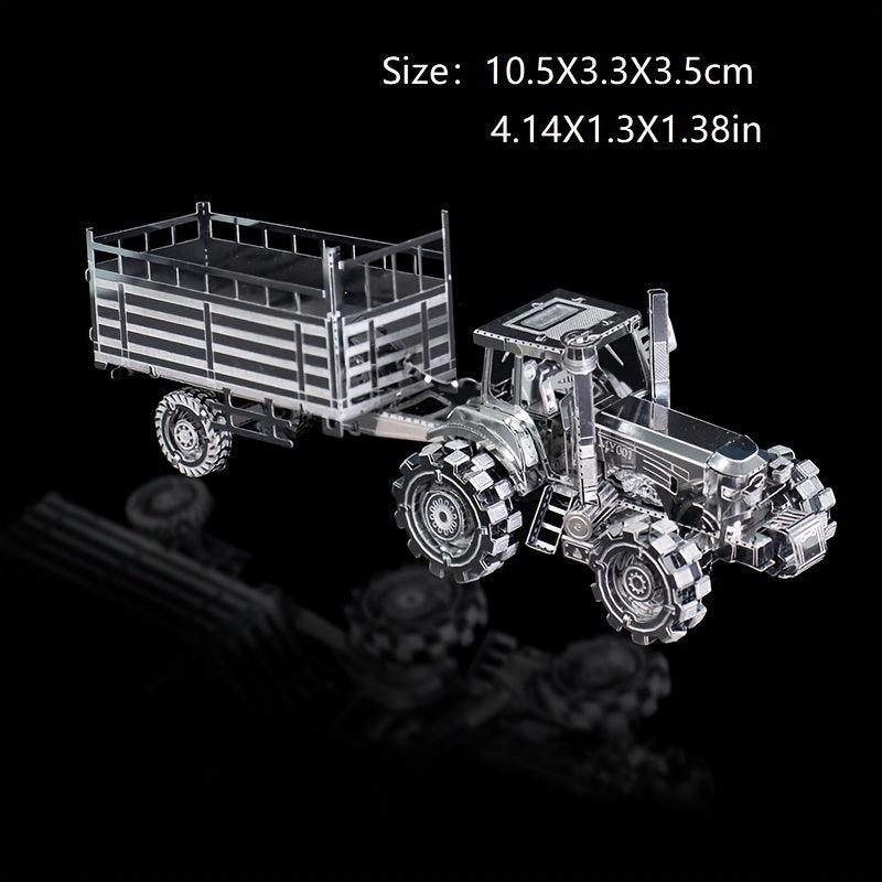 Metal 3D Puzzle DIY Engineering Vehicle Tractor Harvester Sugarcane