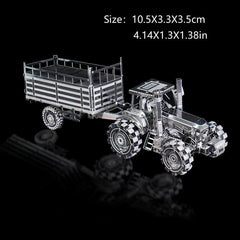 Metal 3D Puzzle DIY Engineering Vehicle Tractor Harvester Sugarcane