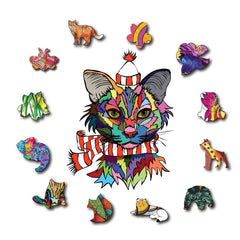 Cat Advanced Player Wooden Puzzle Creative Various Special Shapes Adult