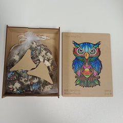 Owl Wood Animal Shape Puzzle - 209Pcs Eco Friendly Basswood Board