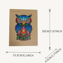 Owl Wood Animal Shape Puzzle - 209Pcs Eco Friendly Basswood Board