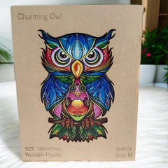 Owl Wood Animal Shape Puzzle - 209Pcs Eco Friendly Basswood Board