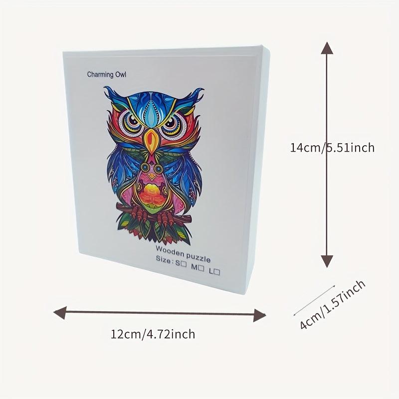 Owl Wood Animal Shape Puzzle - 209Pcs Eco Friendly Basswood Board