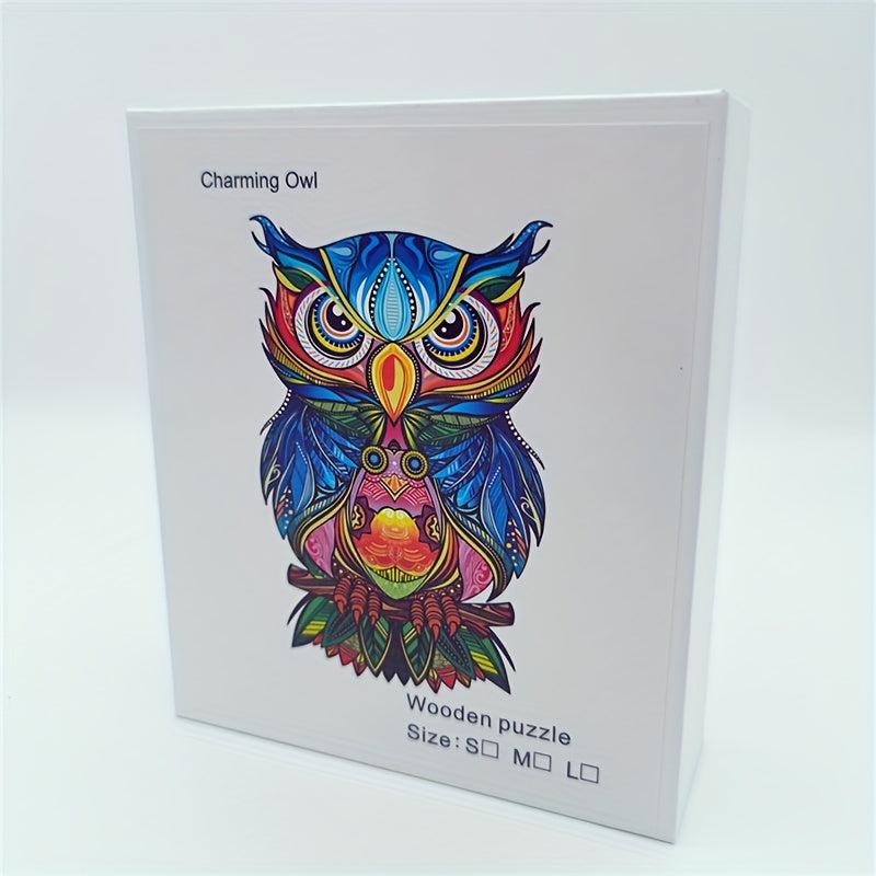 Owl Wood Animal Shape Puzzle - 209Pcs Eco Friendly Basswood Board