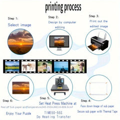 5 Sets Sublimation Blank Puzzles - DIY Customized Photo Christmas Halloween