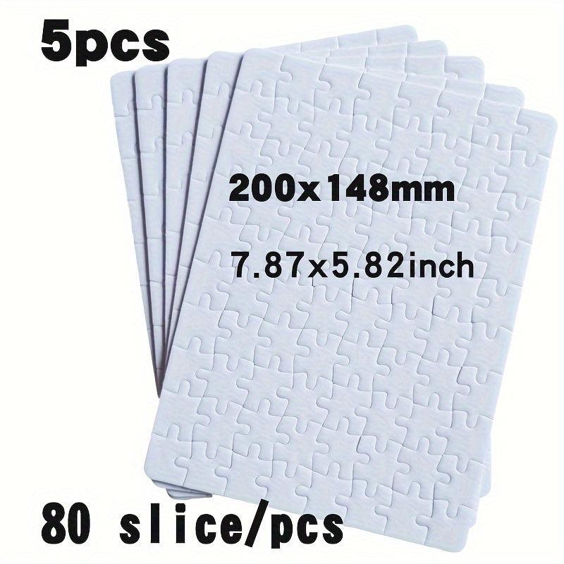 5 Sets Sublimation Blank Puzzles - DIY Customized Photo Christmas Halloween