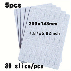 5 Sets Sublimation Blank Puzzles - DIY Customized Photo Christmas Halloween
