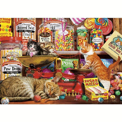 Greedy Cat Wooden Jigsaw Puzzle Art Unique Fun Toy Gift
