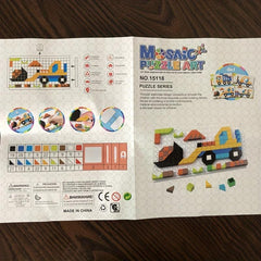 205pcs Number Building Puzzle Engineering Car Shape Puzzle